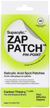 CARBON THEORY LABS Supacylic Zap Patch Pin-Point,plastry na wypryski, z kwasem salicylowym, 12mm,przód