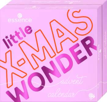 ESSENCE Little X-Mas Wonder ,kalendarz adwentowy z kosmetykami do makijażu i akcesoriami kosmetycznymi, 24 elementy,przód