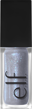 Zbliżenie na e.l.f. Glow Reviver Glimmer Lip Oil Opal-ogy Tour, perłowy brokatowy olejek w przezroczystej butelce.