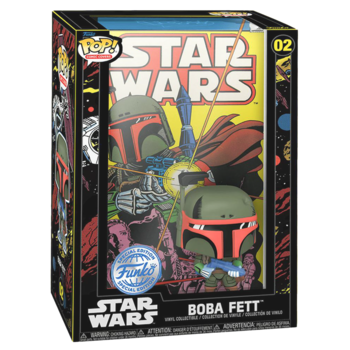 Kolekcjonerska figurka Funko Pop! Star Wars Boba Fett w specjalnym etui stylizowanym na okładkę komiksu.