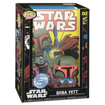 Kolekcjonerska figurka Funko Pop! Star Wars Boba Fett w specjalnym etui stylizowanym na okładkę komiksu.
