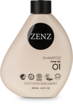 ZENZ Pure No.01,szampon do włosów, bezzapachowy, nawilżający,przód