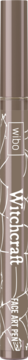 Taupe cylindrical container with a reflective, metallic finish and subtle, illegible white abstract patterns.