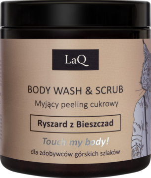 LAQ Ryszard z Bieszczad ,peeling do ciała, myjący, cukrowy,przód