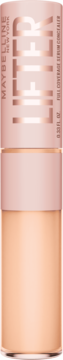 Maybelline New York Lifter korektor-serum, beżowy odcień w różowo-złotej butelce z napisem LIFTER, z przodu.