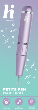 Fioletowa frezarka hi hybrid Petite Pen, smukła i przenośna, idealna dla początkujących, z widokiem frontalnym.