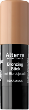 Alterra Bronzing Stick z Bio-Jojobaöl, odcień Cool Tan, czarne opakowanie, widok z przodu.