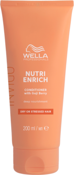 Pomarańczowa tuba Wella Invigo Nutri-Enrich Conditioner z Goji Berry dla suchych włosów, 200ml, widok z przodu.