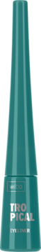 Wibo Tropical turkusowy eyeliner w butelce ze stożkową nakrętką, z przodu logo i nazwa.