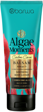 Barwa Algae Moments Calm Care Soothing Body Lotion z algami i masłem shea, turkusowa tubka.