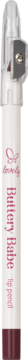 Ciemnoczerwona kredka do ust Beauty Pie Dramatize Lip Crème Crayon z temperówką, pionowy widok.