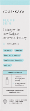 Serum do twarzy Your Kaya Plump Skin, intensywnie nawilżające, z ceramidami. Jasne opakowanie, przód.