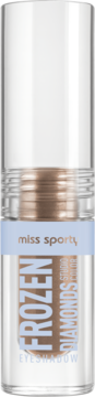 Miss Sporty Frozen Diamonds Studio Glitter liquid eyeshadow, shimmering golden-bronze, in a clear tube, front view.