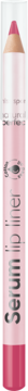Różowa konturówka Miss Sporty Naturally Perfect Serum Lip Liner, widok z przodu, z ostrą końcówką.