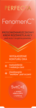Perfecta Fenomen CTH, pomarańczowy krem rozświetlający 5vitC+E pod oczy, wygładza kontur, redukuje cienie i worki.