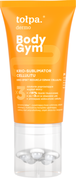 Pomarańczowy Tołpa Body Gym krio-sublimator na cellulit z masującym aplikatorem, widok z przodu.