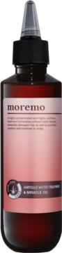 Moremo Ampoule Water Treatment 4 Miracle 100 w ciemnobrązowej butelce z różową etykietą i aplikatorem, widok z przodu.