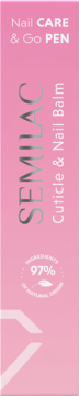 Różowy kartonik Semilac Nail Care & Go PEN, balsam do skórek i paznokci z 97% składników naturalnych.