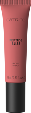 Różowy, peptydowy balsam do ust Catrice Peptide Bliss Glossy Lip Balm w tubce 10ml, widok z przodu.