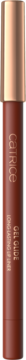 Catrice Gel Glide Long-Lasting Lip Liner 050 Sip & Slay, głęboki kasztanowy brąz z metalicznym wieczkiem, widok z przodu, pionowy napis.