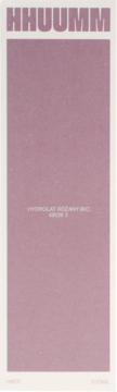 HHUUMM hydrolat różany bio KROK 3, matowe, fioletowe opakowanie z białymi napisami, widok z przodu, 100ml.