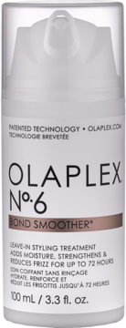 Olaplex N°6 Bond Smoother, biała butelka z pompką, widok z przodu, krem stylizujący redukujący puszenie.