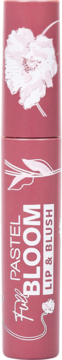 Wielofunkcyjny kosmetyk Pastel Full Bloom Lip & Blush 76 Flora, różowa tuba z białymi kwiatami.