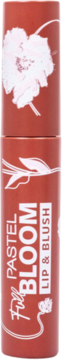 Wielofunkcyjny sztyft Pastel Full Bloom Lip & Blush Sienna, terakotowy z białymi kwiatami.