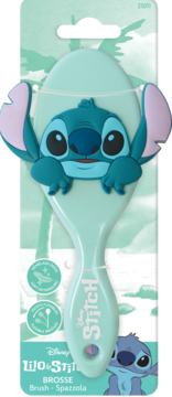 Disney Lilo & Stitch szczotka do włosów, miętowa, z grafiką postaci Stitcha, w opakowaniu.
