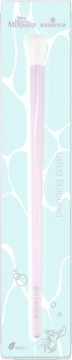 Essence Disney Milk&Honey blending brush, pink handle, white bristles, in blue package with water ripples and Stitch.