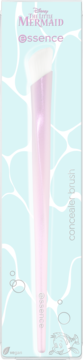 Różowy pędzel do korektora Essence Disney The Little Mermaid w opakowaniu z falującą wodą, widok z przodu.