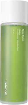 Zielony toner celimax Noni 150ml w cylindrycznej butelce z białą zakrętką, widok z przodu.
