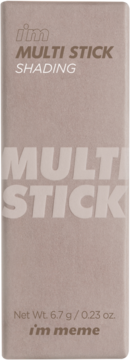 I'm Meme Multi Stick Shading Light Cool bronzer w beżowym sztyfcie, widok z przodu, z napisem na opakowaniu.