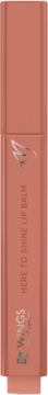 AA Wings of Color Here To Shine Lip Balm 02 Coral Standout, nawilżający balsam w koralowej sztyfcie, widok z przodu.