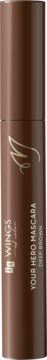 Tusz do rzęs Your Hero Mascara 02 Deep Brown AA Wings of Color, brązowa tubka zwiększająca objętość.