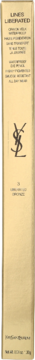 Złote opakowanie kredki do oczu YSL Lines Liberated Bronze, pionowo, z czarnym logo YSL.