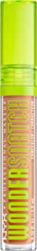 Matujący korektor NYX Wonder Snatch Medium Olive w butelce z neonową zieloną nakrętką i napisem, z przodu.