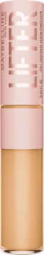 Maybelline New York Lifter Concealer-Serum, różowo-beżowa tubka z napisem LIFTER, pełne krycie, z przodu.