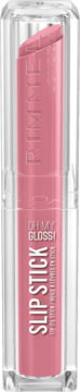 Rimmel Slip Stick Oh My Gloss! różowa pomadka, błyszczyk i olejek 3w1, widok z przodu w przezroczystym etui.