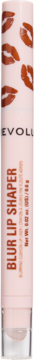 Revolution Blur Lip Shaper, jasnoróżowa konturówka z brązowymi ustami, peptydowa formuła, widok z przodu.