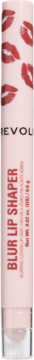 REVOLUTION Blur Lip Shaper, jasnoróżowa konturówka z nadrukiem ust, widok z przodu, pionowe ujęcie.