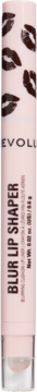 Revolution Blur Lip Shaper, jasnoróżowa konturówka z efektem blur, z nadrukiem ust, widok z przodu.