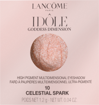 Lancôme Idôle Goddess Dimension cień Celestial Spark, różowo-złoty, wielowymiarowy, jasne opakowanie.