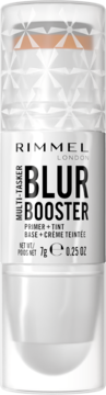 Rimmel Blur Booster Multi-Tasker, sztyft z bazą i tintem, białe opakowanie z pomarańczowym wnętrzem, wzorzysta nakrętka.