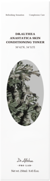 Dr. Althea Anastatica Skin Conditioning Toner, white packaging with oval image of green Anastatica plant, 250ml.