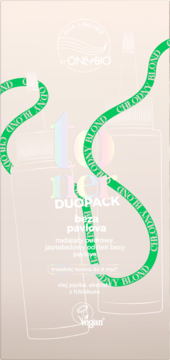 ONLYBIO Toner DUOPACK beza pavlova do chłodnego blondu, na jasnym tle, z zieloną wstążką CHŁODNY BLOND.