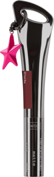 Wibo koloryzujący balsam do ust matte 40 Proud Red, w srebrnej tubce z różową gwiazdką.