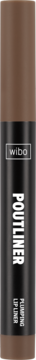 Wibo Outliner Plumping Lip Liner w nude brązowej kredce do ust, z czarną etykietą i białym napisem.