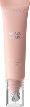 Różowy balsam do ust Catrice Glaze Guard SPF 50 w tubce z błyszczącym aplikatorem roll-on, widok frontalny.