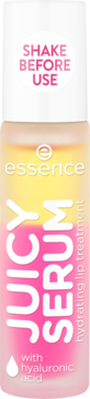 Essence Juicy Serum nawilżające serum do ust z kwasem hialuronowym, dwufazowe żółto-różowe. SHAKE BEFORE USE.
